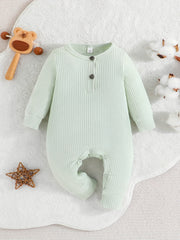 Striped Long Sleeve Romper for Baby Boys & Girls