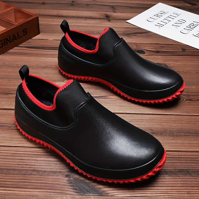 Women's Waterproof Rain Shoes Lightweight Slip On Rubber Work Shoes
