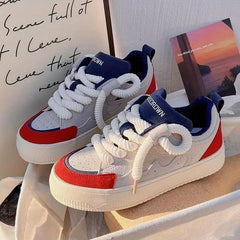 Women's Platform Skate Shoes Lace Up Low Top Sneakers