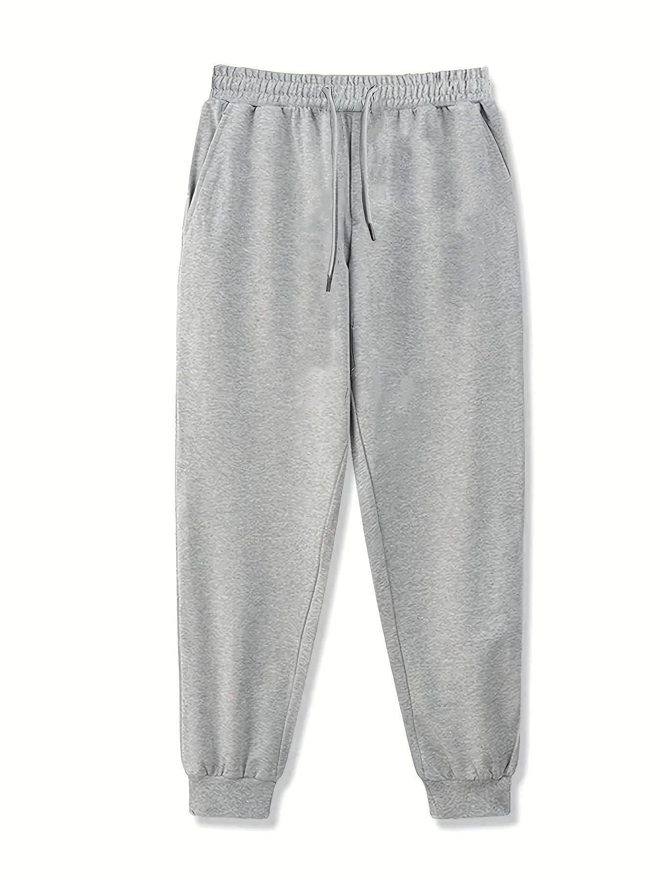 Men's Loose Fit Joggers Casual Stretch Knit Fabric Sweatpants Tapered Pants