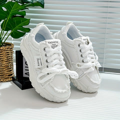Thick Bottom Chunky Sneakers Shock Absorption Lightweight Skate Shoes