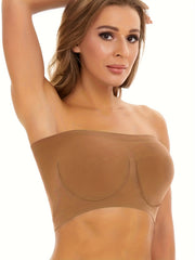 6 Pack Plus Size Bandeau Bra Set Seamless Stretchy Tube Bra