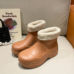 Women's Winter Rain Boots Waterproof Fleece Lined Warm Snow Boots