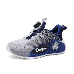 Men's Rotating Buckle Basketball Shoes Non Slip Sneakers