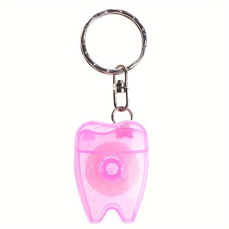 Portable Dental Floss Teeth Cleaning Keychain 15M 49 21Ft Outdoor Camping Travel