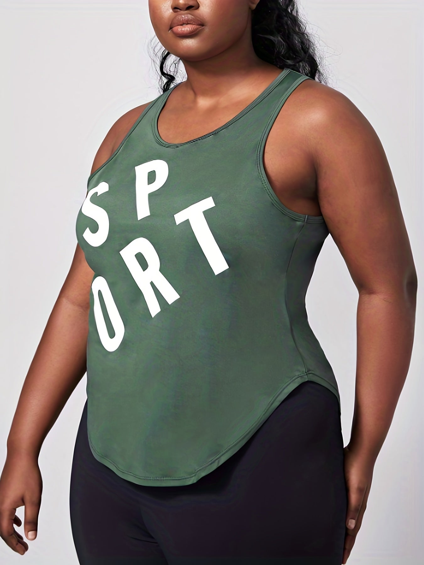 Women's Sports Tank Top with Letter Print