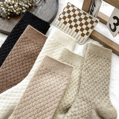 6 Pairs Soft Mid Tube Socks Women's Stockings