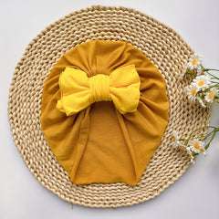 Elastic Bow Turban for Baby Girls