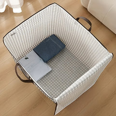 Houndstooth Pattern Storage Box Zipper Organizer