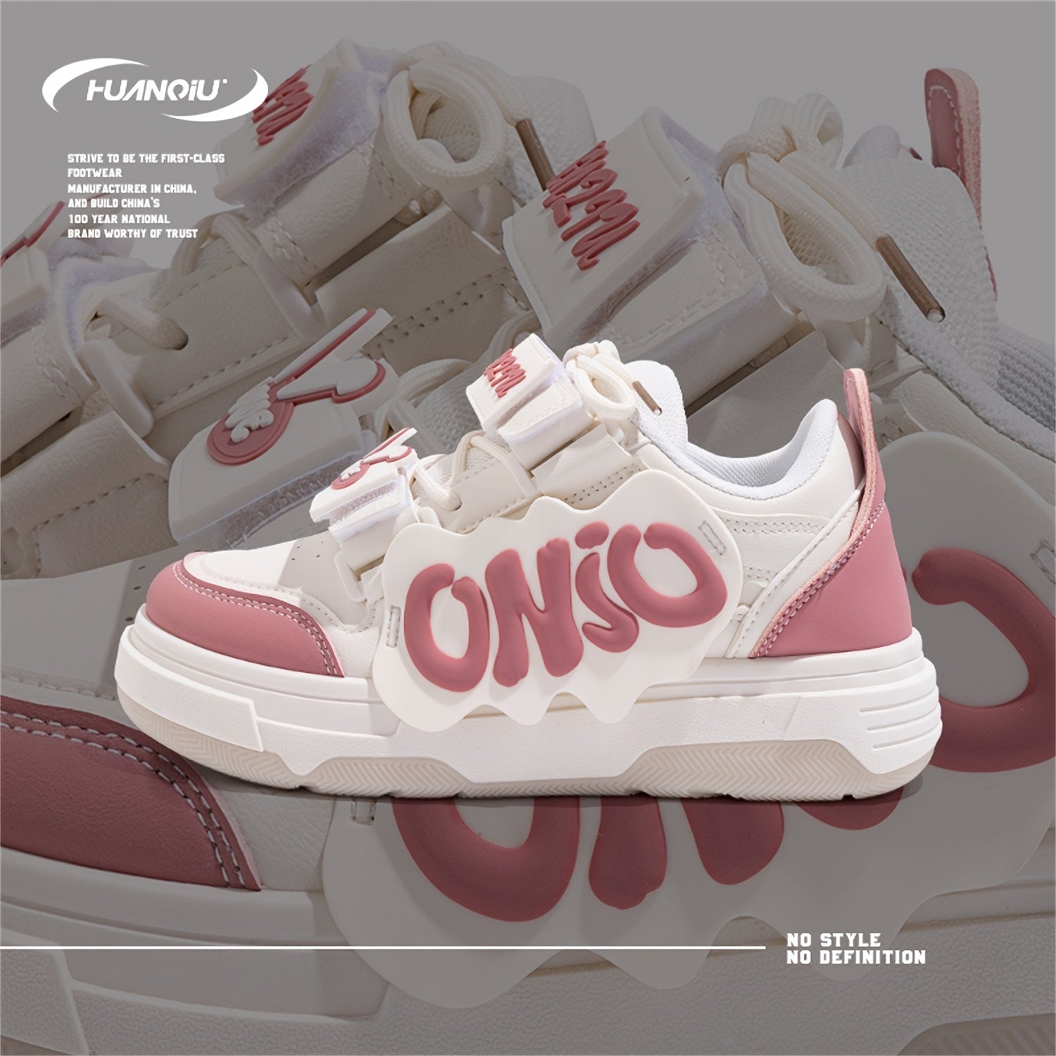 HUANQIU Women's Thick Sole Platform Casual Skate Shoes