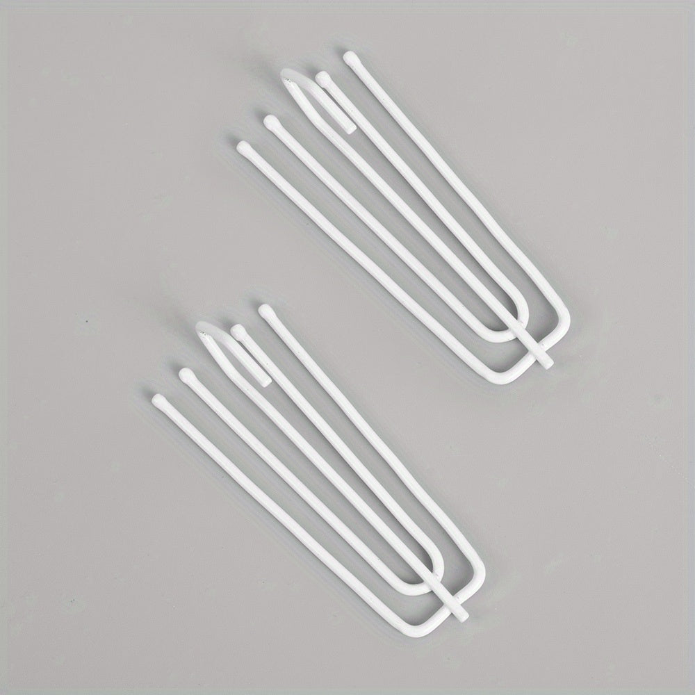 15pcs Metal Pinch Pleat Hooks Curtain Cloth Ring Pleater Tape Hooks