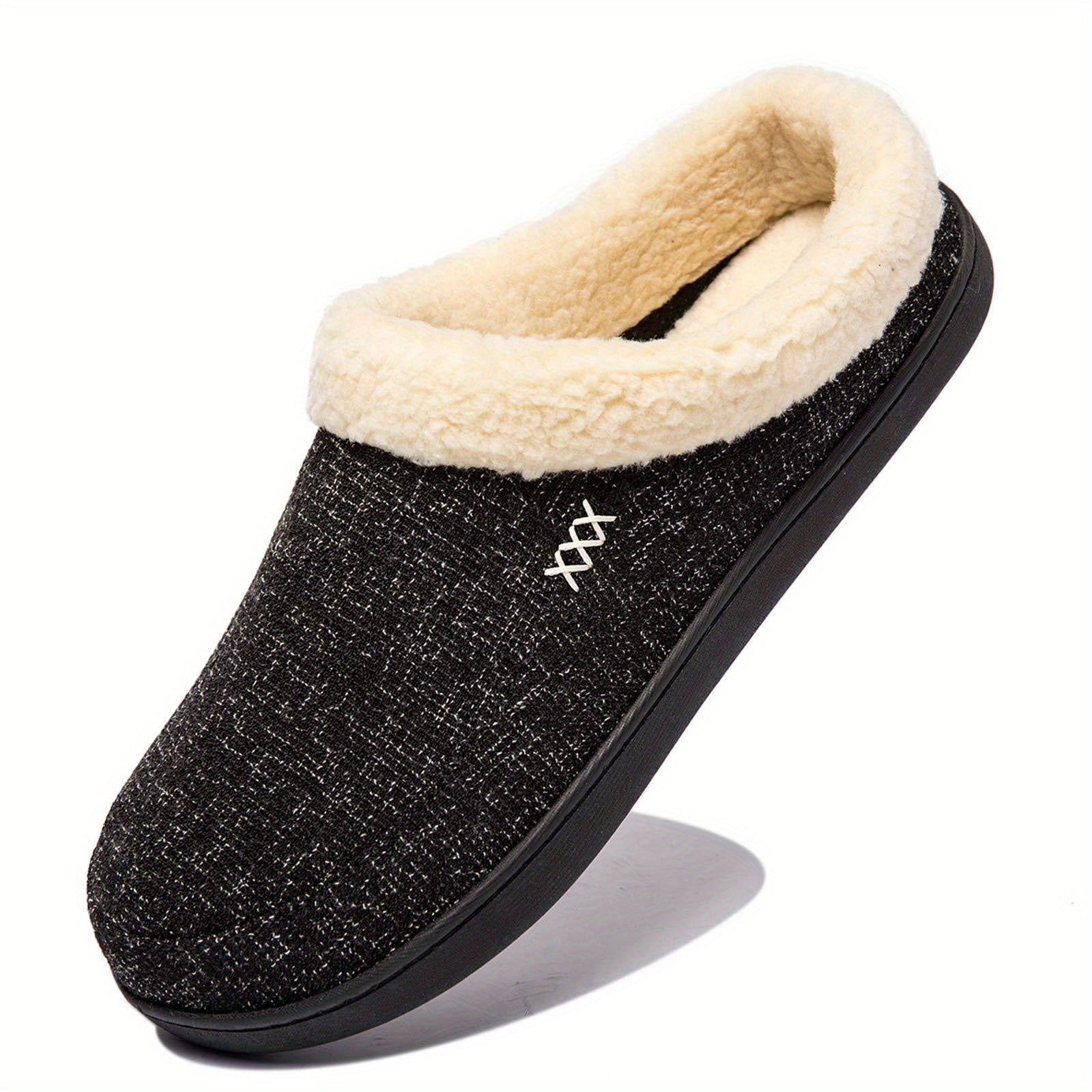 Men's Warm Slip On Slippers, Assorted Colors
