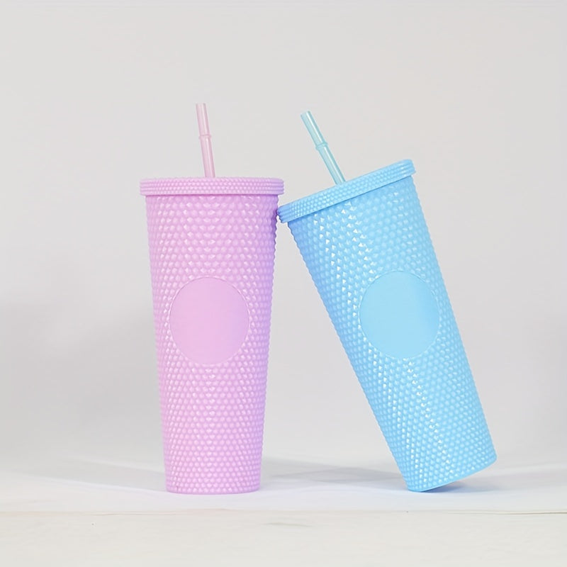 710ml Plastic Straw Water Cup Leakproof Bottle for Outdoor Camping