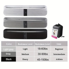 3pcs Hip Training Resistance Ropes for Fitness Stretching Bands