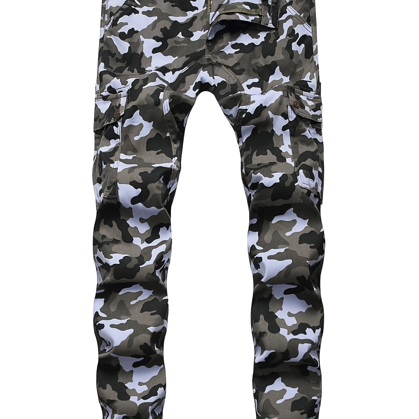 Camouflage Pattern Pocket Jeans Men s Casual Stretch Street Style Denim