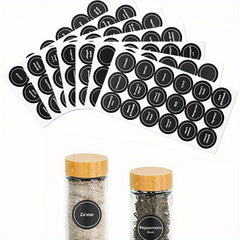 126pcs Round Spice Jar Labels Waterproof for Kitchen Storage & Organization