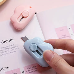 Mini Manual Retractable Utility Cutter for School Office Art Supplies