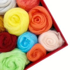 22lb Multicolor Felting Wool Fiber Soft Roving