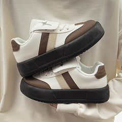 Star Pattern Round Toe Low Skate Shoes Breathable