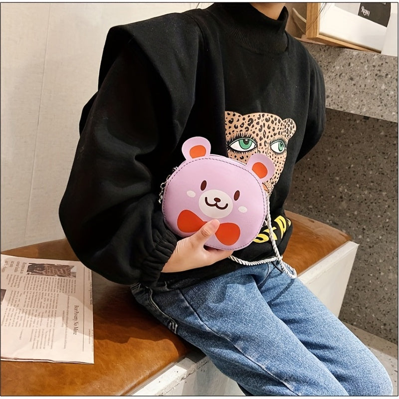 Girls Cartoon Bear Pattern Mini Shoulder Bag
