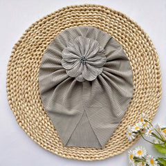 Soft Elastic Flower Baby Hat For Girl