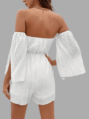 Casual Vacation Split Sleeve Romper Jumpsuit Women's Clothing