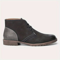 Men's Retro Ankle Desert Boots Wear-resistant Non-Slip Lace-up Boots
