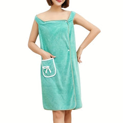Coral Velvet Bathrobes for Women Wearable Bath Towels