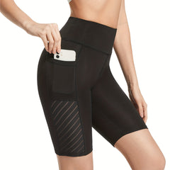 High Waist Yoga Shorts with Pocket for Women