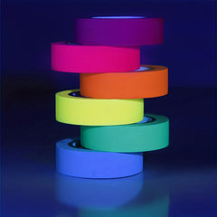 6pcs Fluorescent UV Cotton Tape High Viscosity Luminous Purple Light Tape