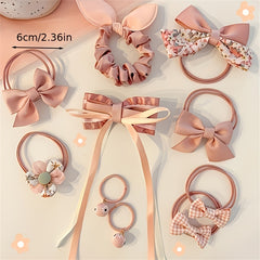 11pcs Bow Hair Ties Hair Bands Hair Accessories for Girls