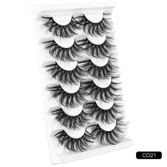 6 Pairs 8D Faux Mink Hair Lashes Thick False Eyelashes