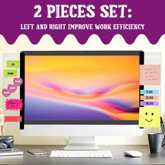 2pcs Monitor Memo Board Office Accessories Desktop Message Holder