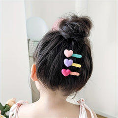 7pcs Heart Square Star Hairpin Girls Hair Accessories
