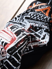 Graffiti Pattern Slim Fit Jeans Mens Casual Slightly Stretch Denim Pants