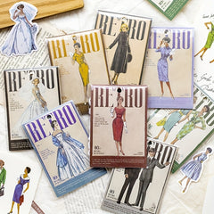40pcs Nostalgic Characters Stickers Scrapbooking Label Art Journal Planner