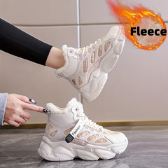 Plush Lined Thermal High Top Running Shoes