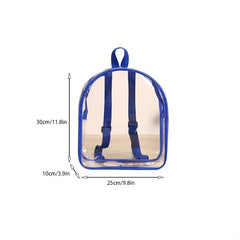 Transparent PVC Zipper Backpack Casual Bag