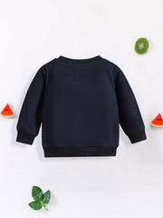 Baby Tractor Print Sweatshirt Long Sleeve Pullover