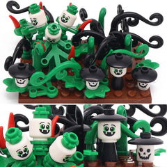 MARUMINE Halloween Building Blocks Set: Ghost Pumpkin Vines Scene Toy
