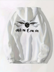 Golden Snitch Print Zip Up Pocket Hoodie S