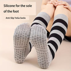 Stripes Pattern Non-slip Warm Yoga Socks Women's Dance Sports Socks