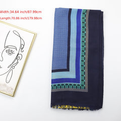 Boho Dotted Frayed Edge Shawl Classic Head Wrap Sunscreen Windproof Scarf