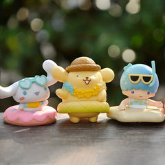 6Pcs Pom Pom Purin Swimming Table Ornament Cake Decoration Gift