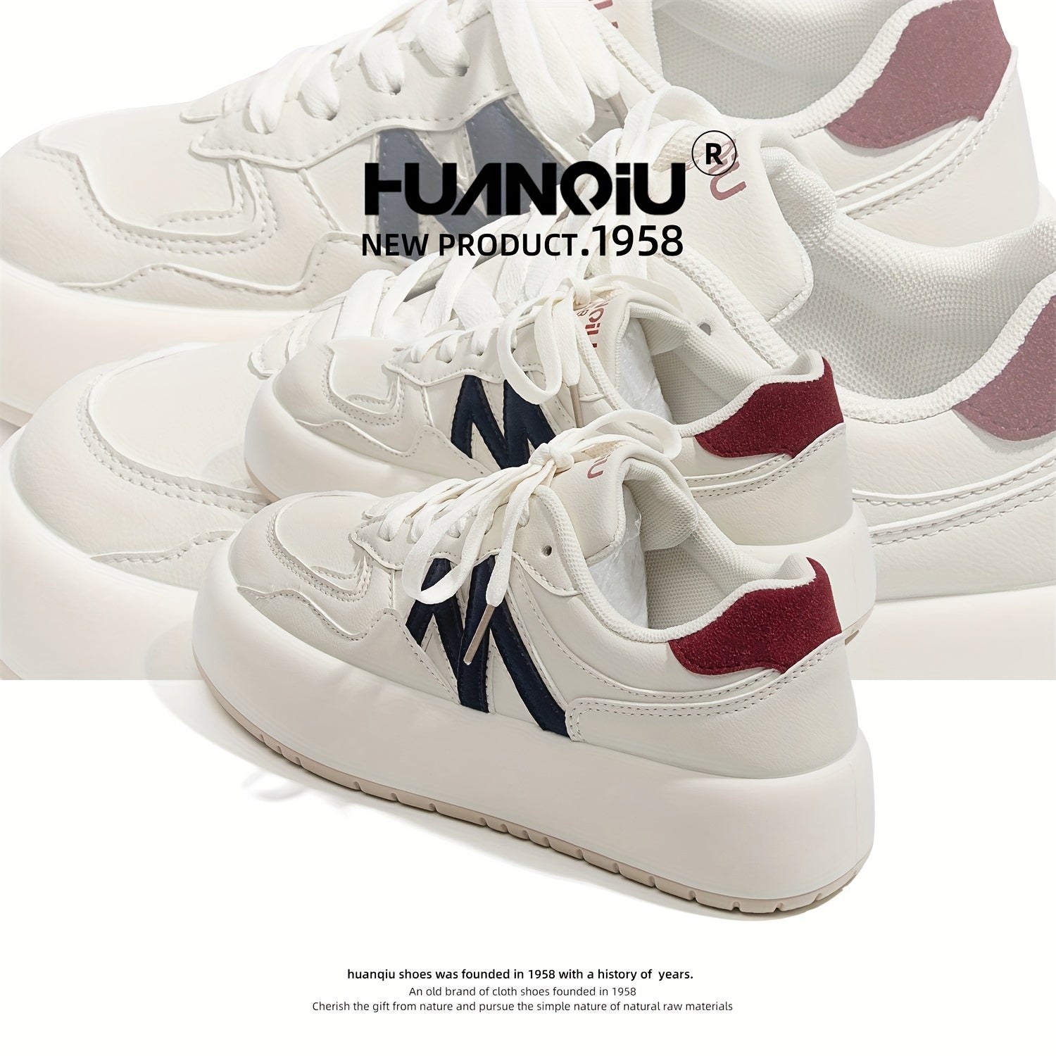 Women's Lace-up Skate Shoes Thick Sole Platform Sneakers