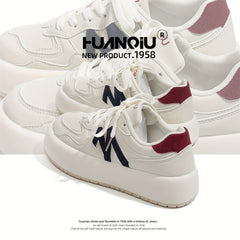 Women's Lace-up Skate Shoes Thick Sole Platform Sneakers