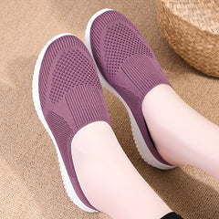 Women's Breathable Woven Mule Sneakers Slip On Outdoor Shoes