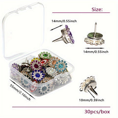 30 Creative Sparkly Sunflower Thumbtacks for Photo Wall Decor