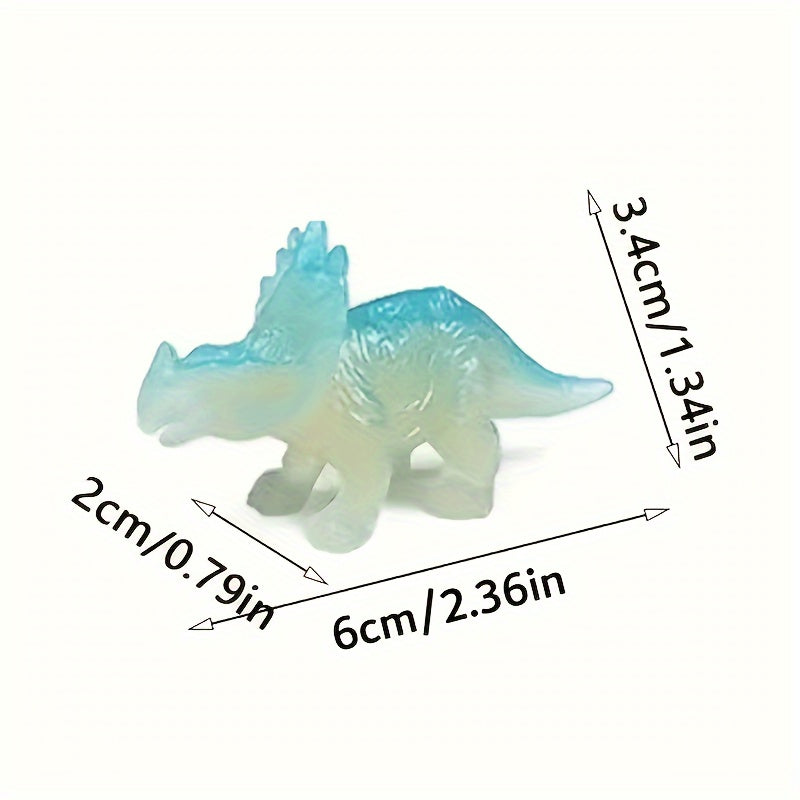 12pcs Luminous Small Dinosaur Set Plastic Bag Dinosaurs C