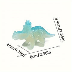 12pcs Luminous Small Dinosaur Set Plastic Bag Dinosaurs C